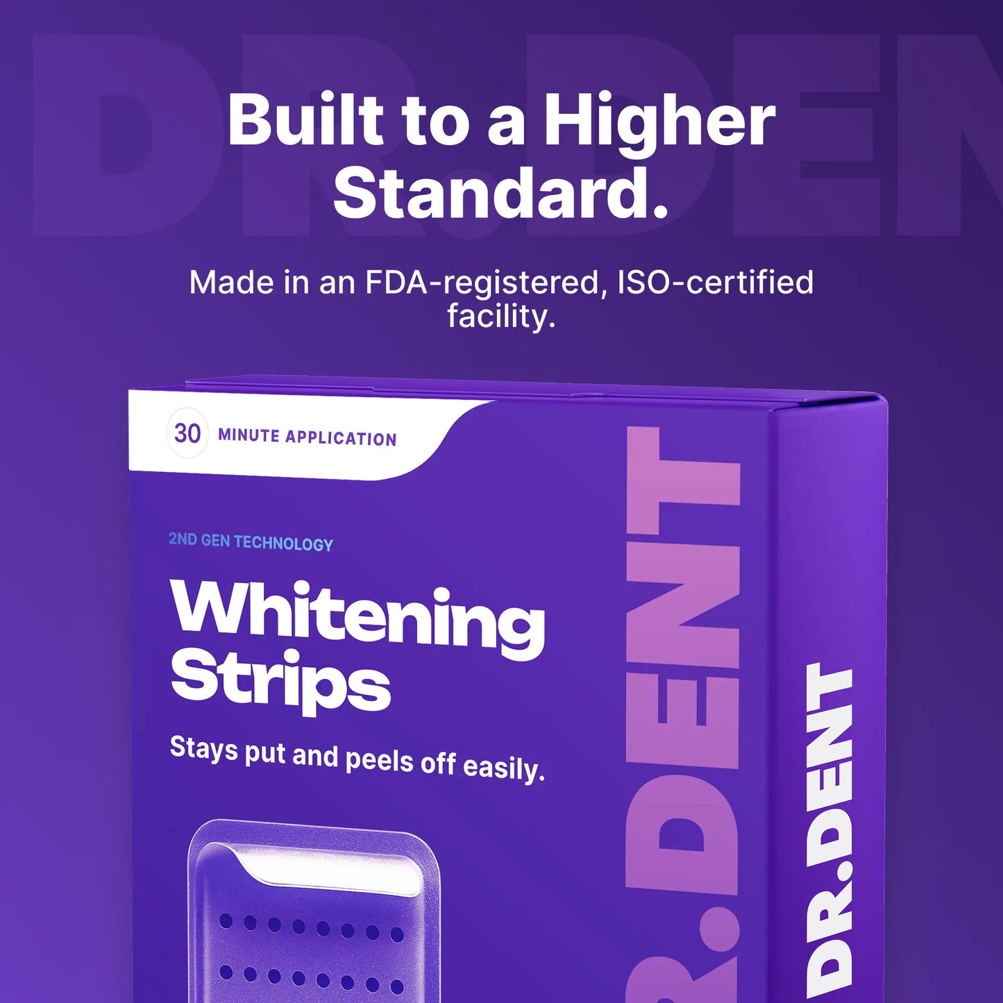 DRDENT Purple Teeth Whitening Strips - 7/21 Whitening Sessions - Safe for Enamel - Non Sensitive Teeth Whitening - Peroxide-Free