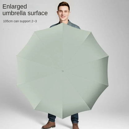 Green Foldable Rainproof Automatic Umbrella, 1 Count Compact Ring-Buckle Windproof Reinforced Pocket Umbrella for Women, Durable Sun-Protection UV Umbrella, Suitable for Rainy Days and Outdoor Use, Wind Resistant Umbrella, Portable Folding Umbrella