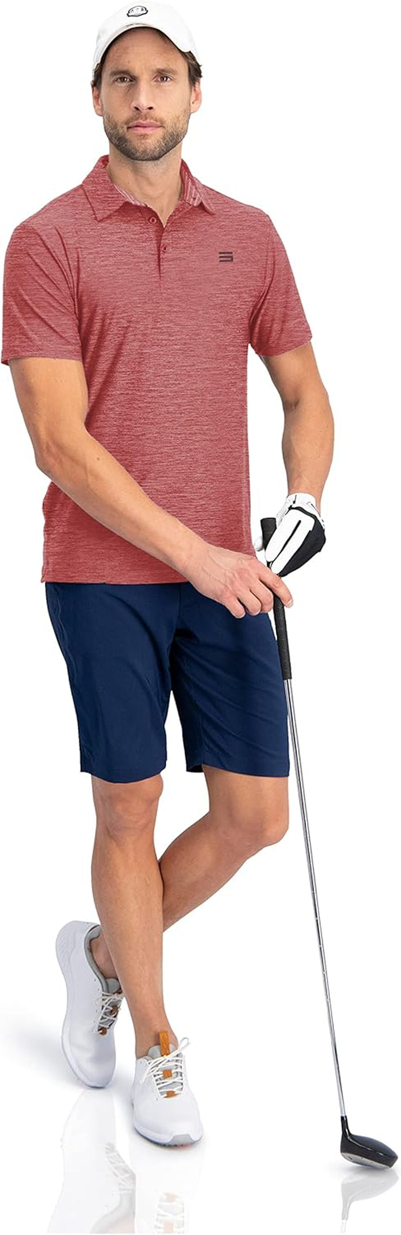 Golf Shirts for Men - Dry Fit Short-Sleeve Polo, Athletic Casual Collared T-Shirt