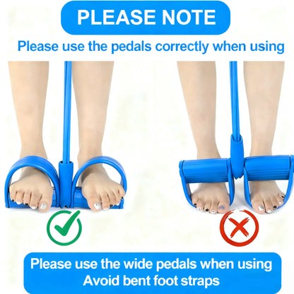 Multi-Functional Pedal Resistance Band Trainer – Portable Foot Pedal Fitness Equipment Home Gym Full Body Workout Machine, Exercise Sit-Ups, Yoga, Abdominal Training