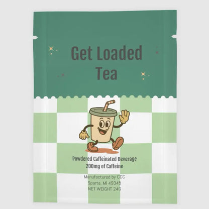 Loaded Tea – Single Packet | 32Oz Caffeinated Flavored Hydration Powder Beverage Mix | Made in USA | Easy to Mix